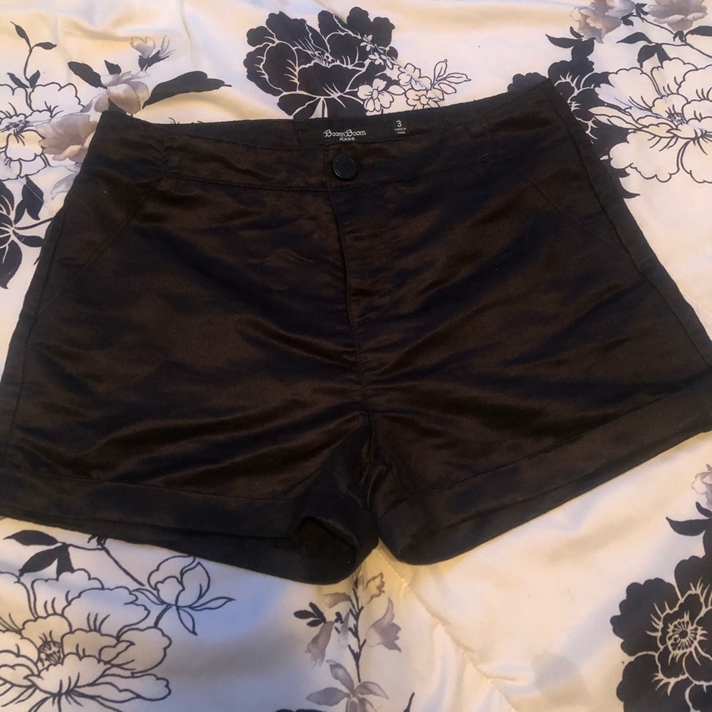 Black Suede Shorts